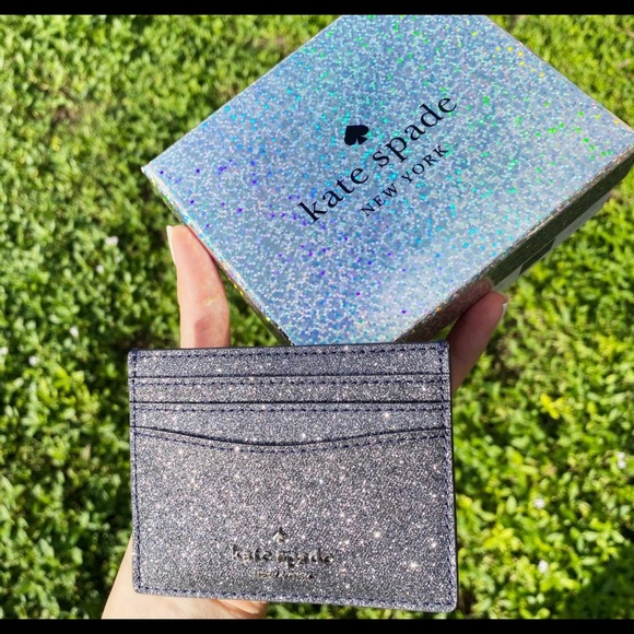 Glitter💕♠️Kate Spade Cardholder NEWINBOX - Picture 6 of 7